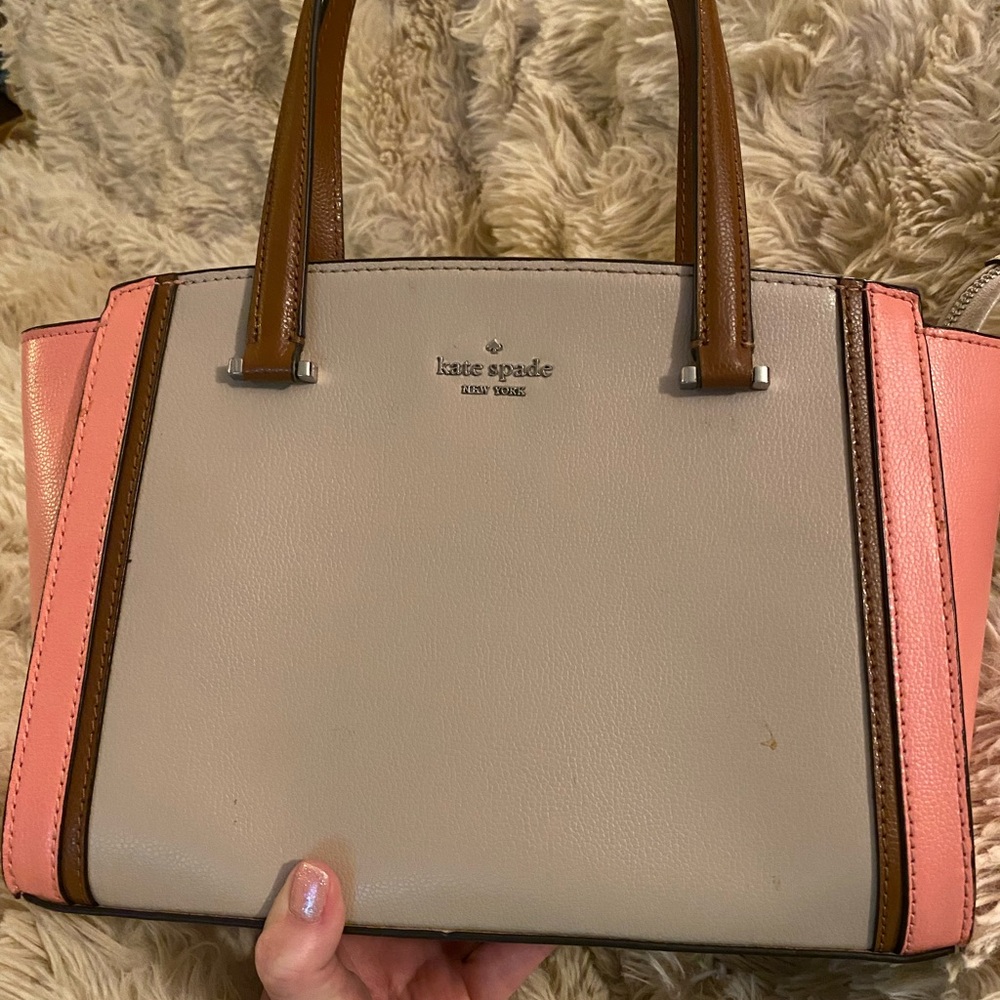 GUC! Kate Spade Peachy Pink and Tan Women's Bag
